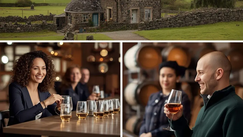 A group of people during a Scottish Whisky Tasting Session