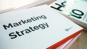 Close up of a marketing strategy document representing modern generative AI marketing practices.